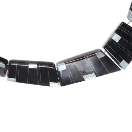 22" Sterling/Shell Santo Domingo style necklace - Estate Fresh Austin