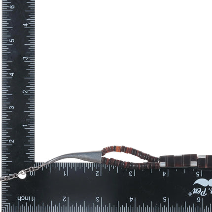 22" Sterling/Shell Santo Domingo style necklace - Estate Fresh Austin