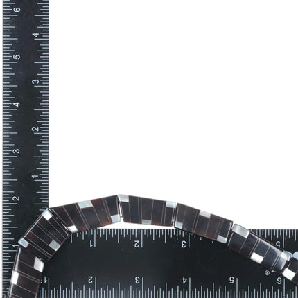 22" Sterling/Shell Santo Domingo style necklace - Estate Fresh Austin