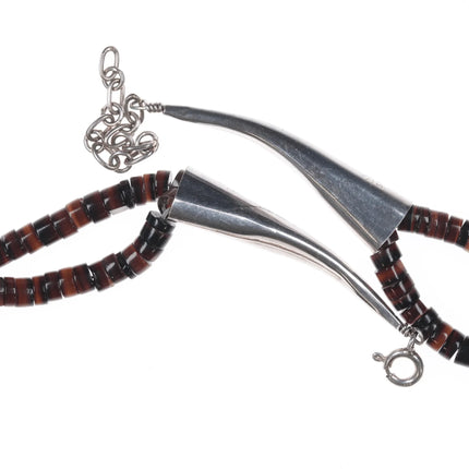 22" Sterling/Shell Santo Domingo style necklace - Estate Fresh Austin