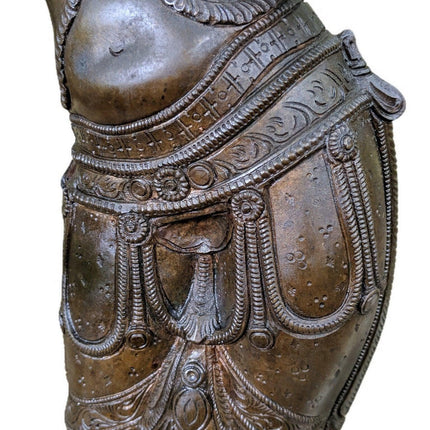 23.5" Antique Shiva Devi Parvati Bronze Statute 29 pounds 9" wide x 7" deep 18t - Estate Fresh Austin