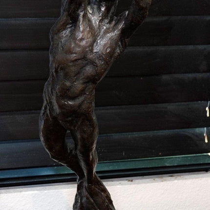 24" 1969 Thomas Holland Bronze of Man reaching 4/10 - Estate Fresh Austin