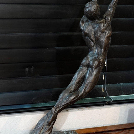 24" 1969 Thomas Holland Bronze of Man reaching 4/10 - Estate Fresh Austin