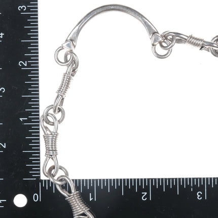 24" Orville Tsinnie Navajo Royston Turquoise sterling pendant necklace - Estate Fresh Austin