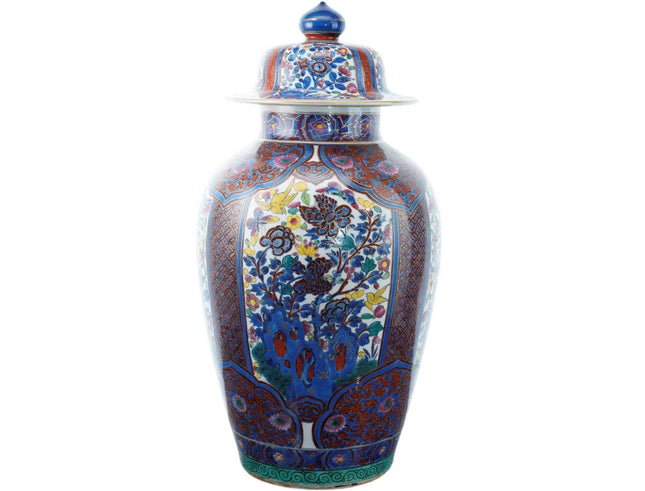 25" Qianlong Chinese Export to Dutch market clobbered urn - Estate Fresh Austin