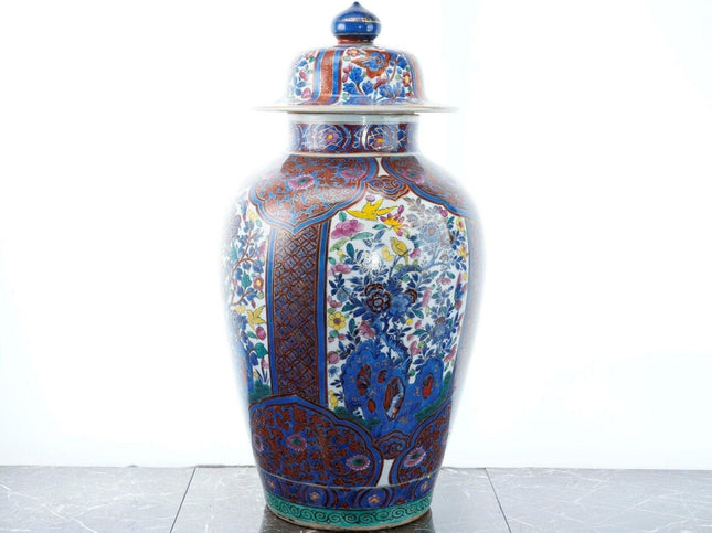 25" Qianlong Chinese Export to Dutch market clobbered urn - Estate Fresh Austin