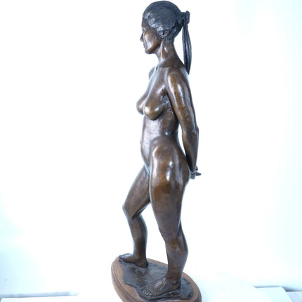 26" Bronze Woman Sculpture Maurice 1984 2/12 - Estate Fresh Austin