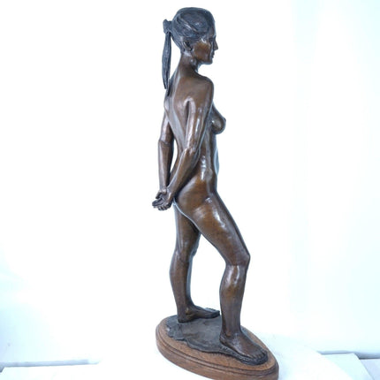 26" Bronze Woman Sculpture Maurice 1984 2/12 - Estate Fresh Austin