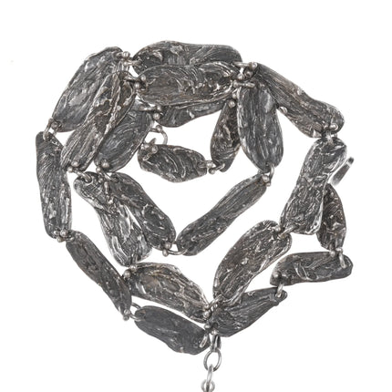 26" c1960 Helen Beckerhoff modernist sterling necklace with 1900 US silver dollar pendant - Estate Fresh Austin