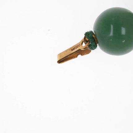 28" Vintage 14k/jade beaded necklace - Estate Fresh Austin
