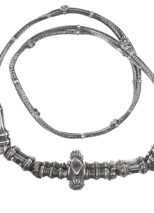 29.75" Antique silver Indian/Hindu belly chain belt wheat chain necklace - Estate Fresh Austin