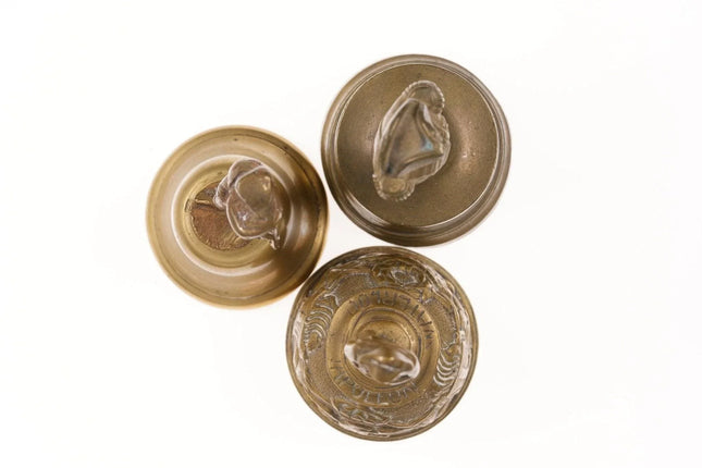 3 Antique Bronze Napoleonic Table Bells - Estate Fresh Austin