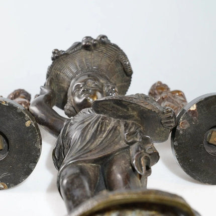 3 Antique French Bronzes one Eugene de Labroue - Estate Fresh Austin