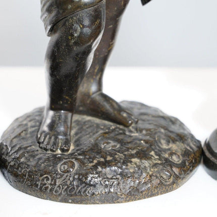 3 Antique French Bronzes one Eugene de Labroue - Estate Fresh Austin