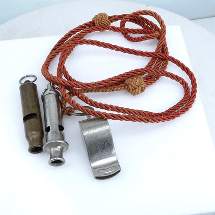 3 Early Boy Scout whistles - Estate Fresh Austin