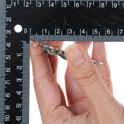 3 Hogans Vintage Native American sterling and turquoise cluster pendant - Estate Fresh Austin