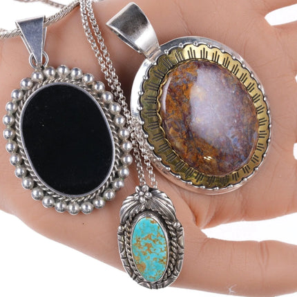 3 Southwestern Sterling Pendants/necklaces - Estate Fresh Austin