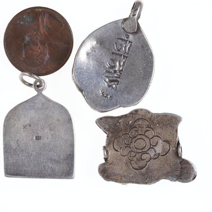 3 Vintage Asian sterling pendants t - Estate Fresh Austin