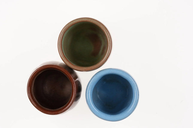 3 Vintage Frankoma pottery toothpick holders - Estate Fresh Austin
