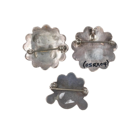 3 Vintage sterling Zuni sunface pins - Estate Fresh Austin