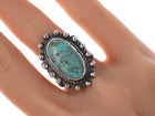 30's-40's Native American Stamped silver turquoise ring - Estate Fresh Austin