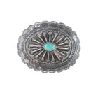 30's-40's Navajo silver and turquoise repousse concho pin - Estate Fresh Austin