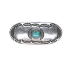 30's-40's Navajo stamped silver pin with nice turquoise - Estate Fresh Austin