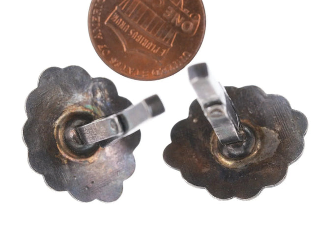 30's-40's Navajo Stamped sterling/turquoise cufflinks - Estate Fresh Austin