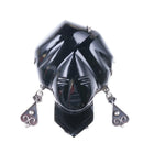 30's-40's Taxco Mexican silver Carved Onyx Aztec warrior pin - Estate Fresh Austin