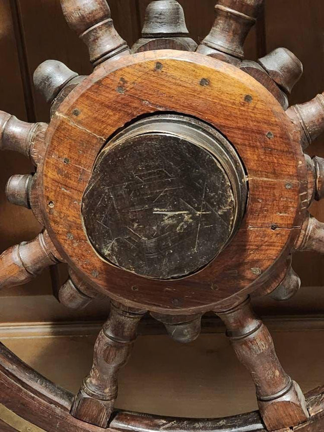 34" Antique ships wheel - Estate Fresh Austin