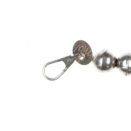 34" Martha Willeto Navajo pearl tubes and beaded sterling necklace - Estate Fresh Austin