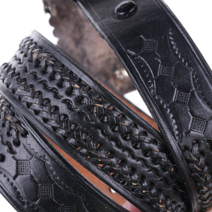 36" Vintage Native American sterling silver heartline bear belt buckle - Estate Fresh Austin