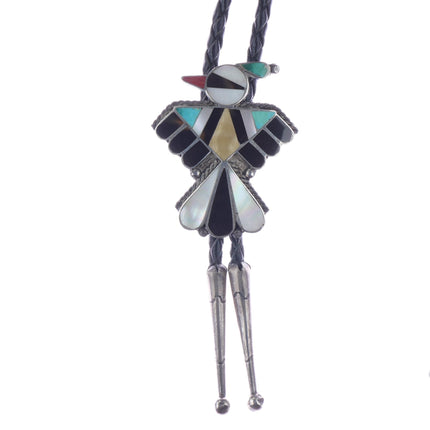 38" c1960 c - 31 Zuni thunderbird bolo tie - Estate Fresh Austin