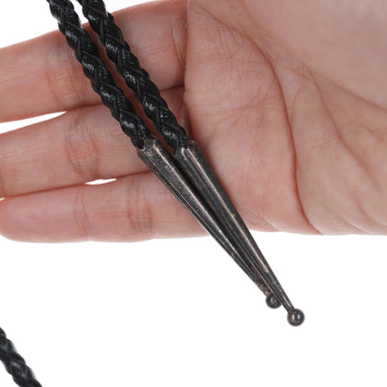 38" Vintage Navajo Modernist style turquoise bolo tie - Estate Fresh Austin