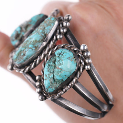 7" Vintage Navajo Silver and turquoise bracelet