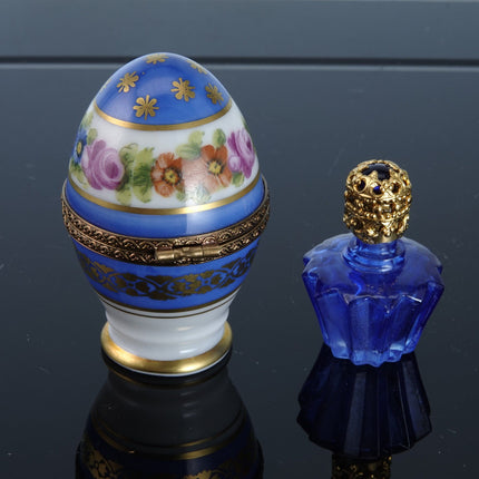 Limoges Trinket Box Perfume bottle Holder