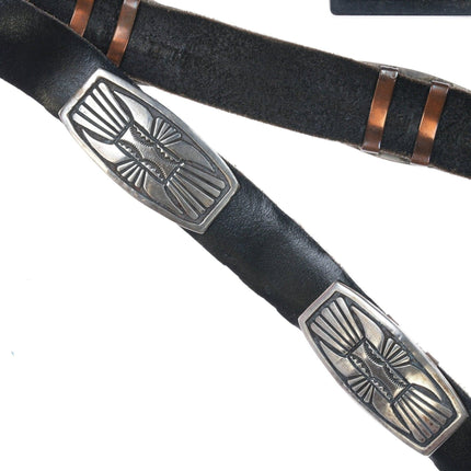 39"-42" Vintage Southwestern sterling concho belt - Estate Fresh Austin