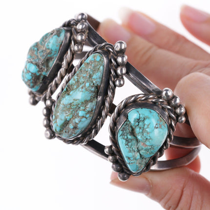 7" Vintage Navajo Silver and turquoise bracelet