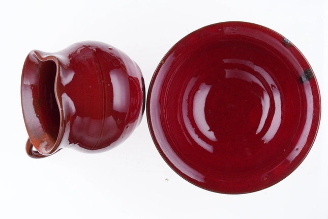 3pc N Owens North Carolina Pottery bowls/creamer - Estate Fresh Austin