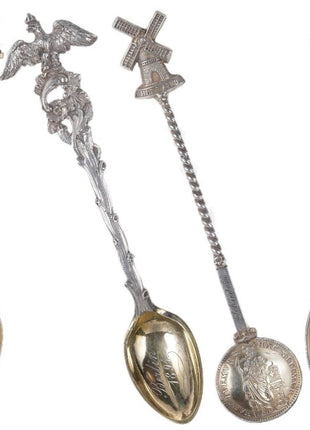 4 1890's Incredible Sterling collector spoons - Estate Fresh Austin