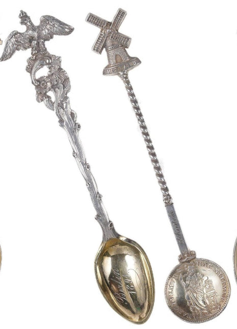 4 1890's Incredible Sterling collector spoons - Estate Fresh Austin