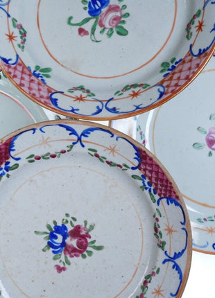 4 Antique Chinese Famille rose plates - Estate Fresh Austin