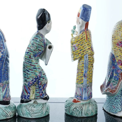 4 Antique Chinese Republic period famille rose figures - Estate Fresh Austin