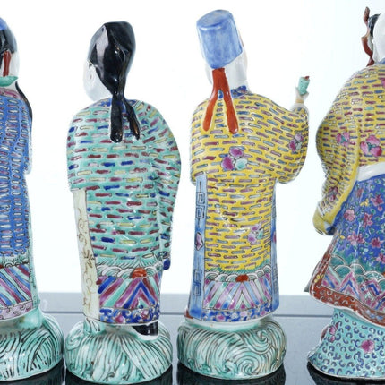 4 Antique Chinese Republic period famille rose figures - Estate Fresh Austin