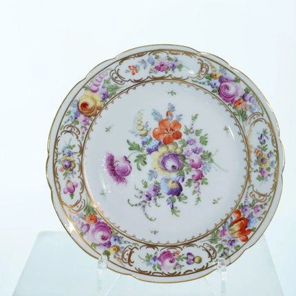 4 c1900 8.25" hand painted Dresden plates - Estate Fresh Austin