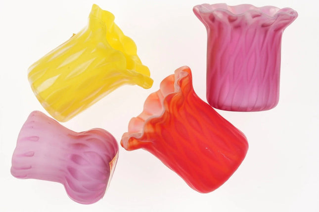 4 Mid Century Italian Murano Satin glass Toothpick holders/miniature vases - Estate Fresh Austin
