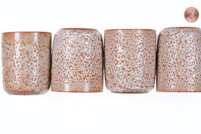 4 Mid Century Japanese Studio pottery tumblers - Estate Fresh Austin