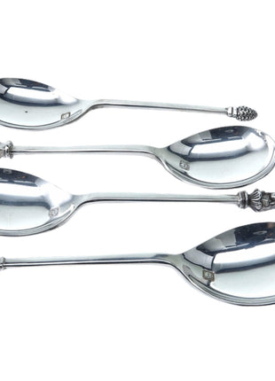 4 nice British sterling Spoons with intricate figures on top - Estate Fresh Austin