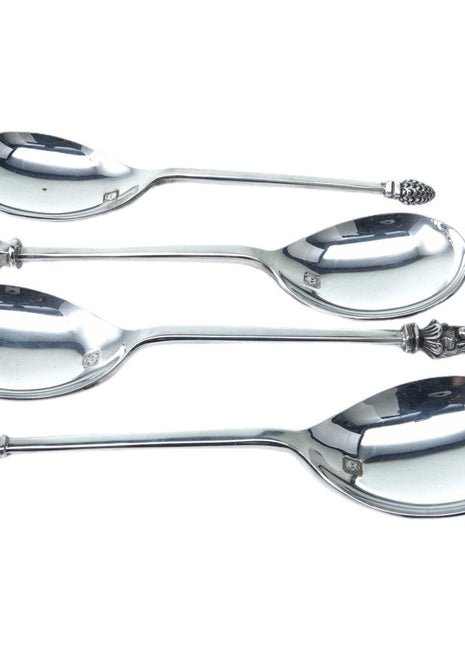 4 nice British sterling Spoons with intricate figures on top - Estate Fresh Austin