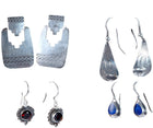 4 Pairs Navajo and Artisan Sterling Earrings - Estate Fresh Austin